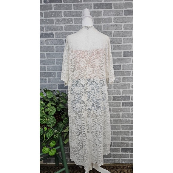 Express Lace Kimono Duster Open Front Cardigan Women's XS/S Sheer Cover Up Boho - Picture 2 of 7